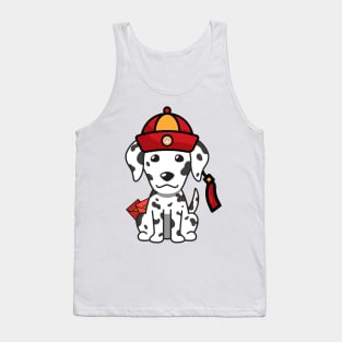 Cute dalmatian ready for lunar new year Tank Top